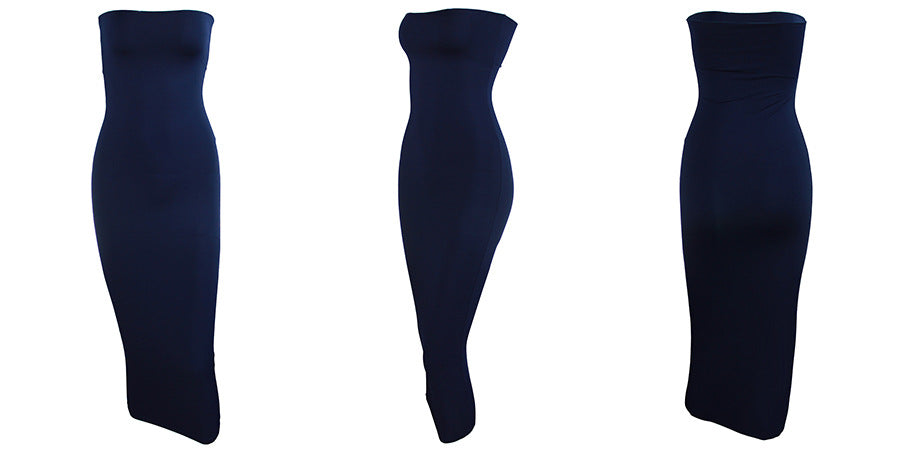Bangniweigou Sexy Off Shoulder Tube Dress Summer Women Black White Basic Bodycon Sundress Strapless Stretchy Bandage Robe Femme