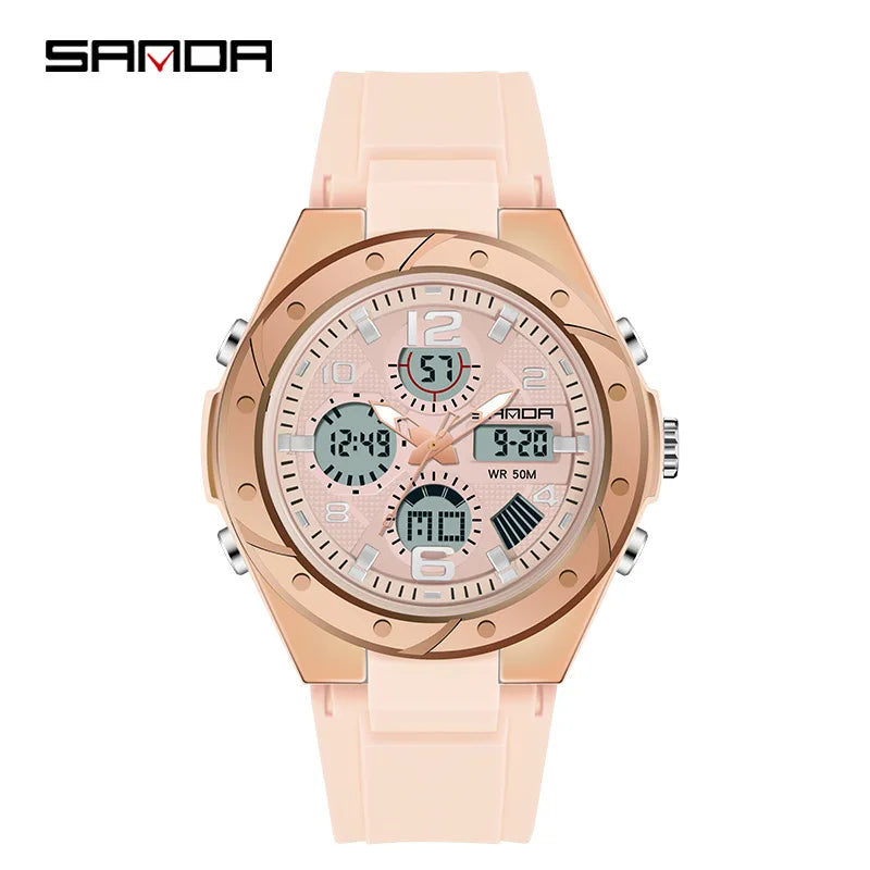 Luxury Rose Gold Women Men Digital Watches Fashion Stainless Steel LED Electronic Wristwatch Waterproof Sports watch