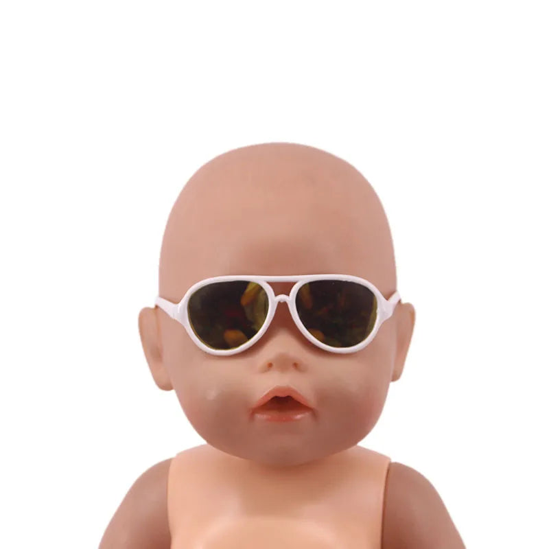 人形用服 メガネ 10色 人形アクセサリー 18インチ アメリカンドール用 ギフト&43cm 生まれの人形 赤ちゃん 女の子のおもちゃ