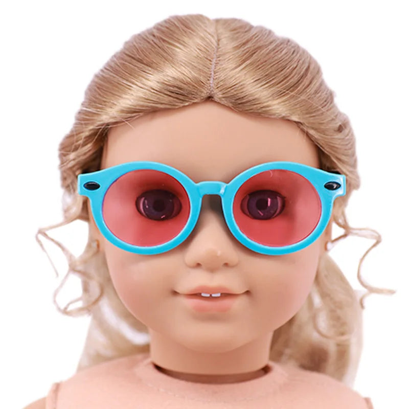 人形用服 メガネ 10色 人形アクセサリー 18インチ アメリカンドール用 ギフト&43cm 生まれの人形 赤ちゃん 女の子のおもちゃ