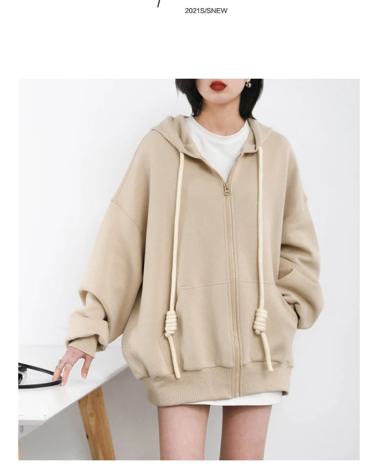 CHIC VEN Women's Hoodies Sweatshirts Casual Loose Sports Women Jackets Streetwear Female Coat Fashion Tops Spring Autumn 2022