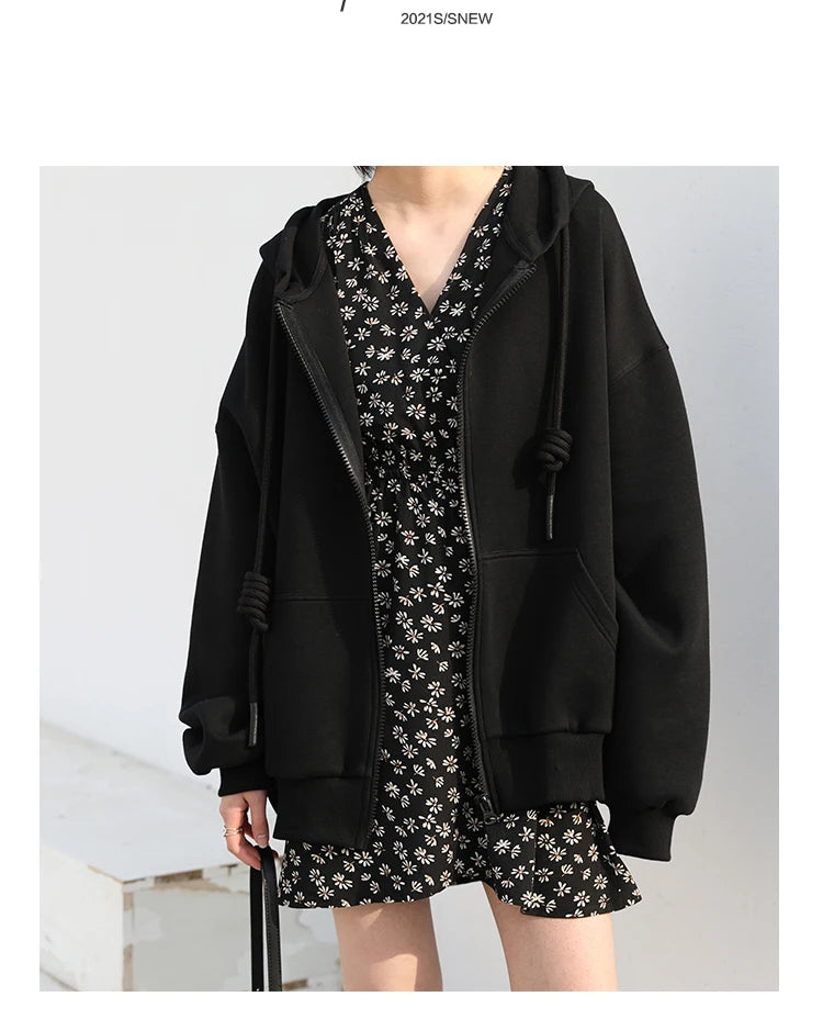CHIC VEN Women's Hoodies Sweatshirts Casual Loose Sports Women Jackets Streetwear Female Coat Fashion Tops Spring Autumn 2022