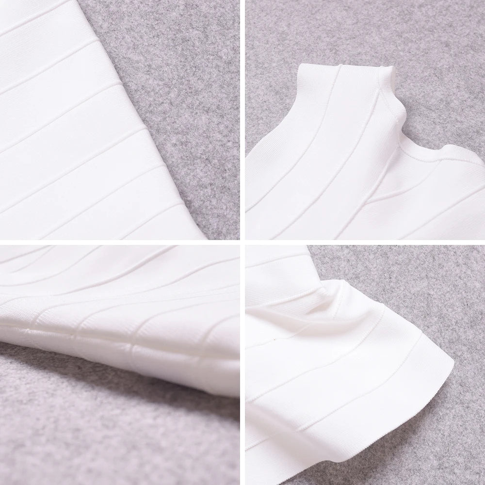 WillBeNice Quality Office Lady Fishtail White Bandage Crop Tops Tank Women Black Elastic Vest Luxury Sleeveless Bodyocn Camis