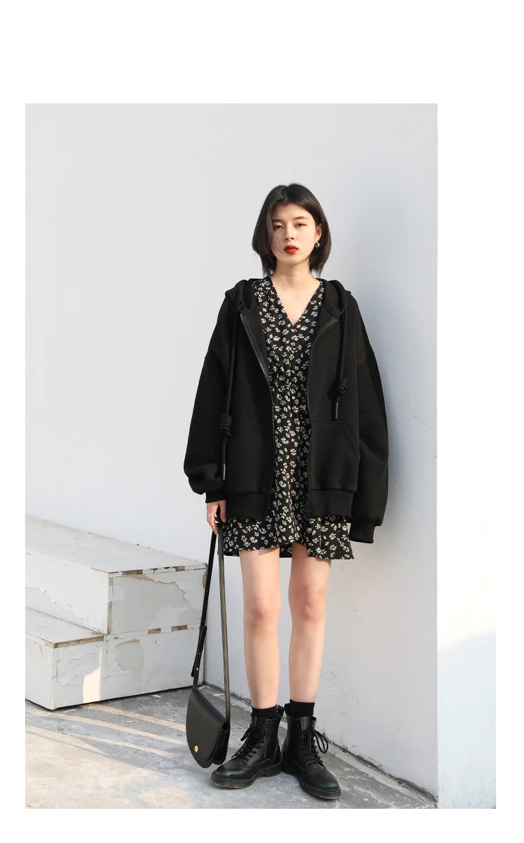 CHIC VEN Women's Hoodies Sweatshirts Casual Loose Sports Women Jackets Streetwear Female Coat Fashion Tops Spring Autumn 2022