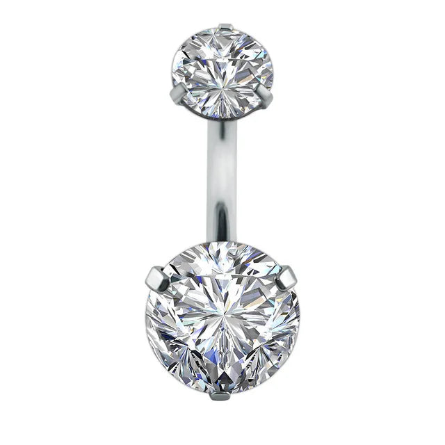 1PCS Crystal Belly Button Rings Surgical Steel Heart Navel Piercing Sexy Flower Belly Rings Body Piercing Ombligo Navel Rings