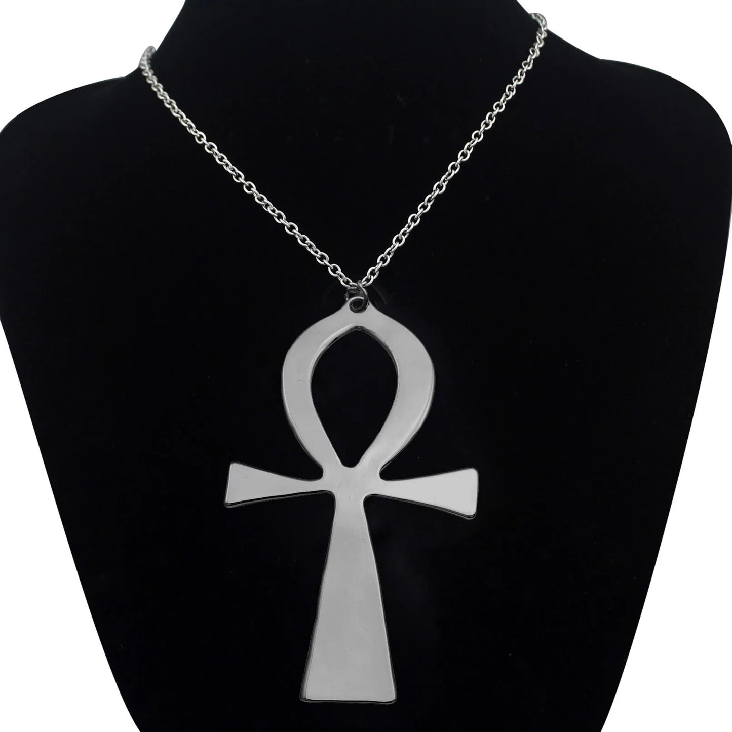 10x5cm Vintage Egyptian Life Big Ankh Cross Pendant Long Chain Necklace Fashion Jewelry Men and Women Accessories Dropshipping