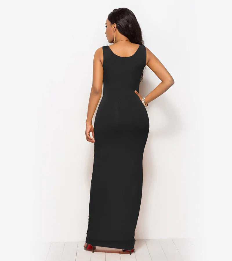 Sexy Summer Tank Women Dress 2023 Fashion Sleeveless Bodycon Evening Party Club Long Dresses Women Clothes Plus Size Femme Robe