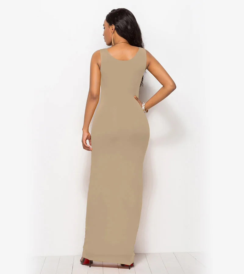 Sexy Summer Tank Women Dress 2023 Fashion Sleeveless Bodycon Evening Party Club Long Dresses Women Clothes Plus Size Femme Robe