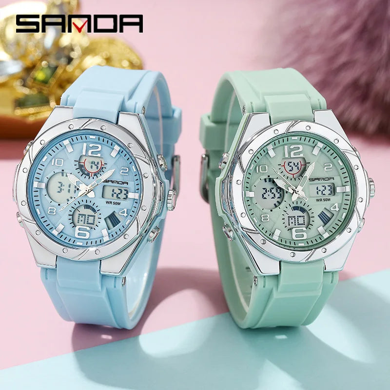 Luxury Rose Gold Women Men Digital Watches Fashion Stainless Steel LED Electronic Wristwatch Waterproof Sports watch