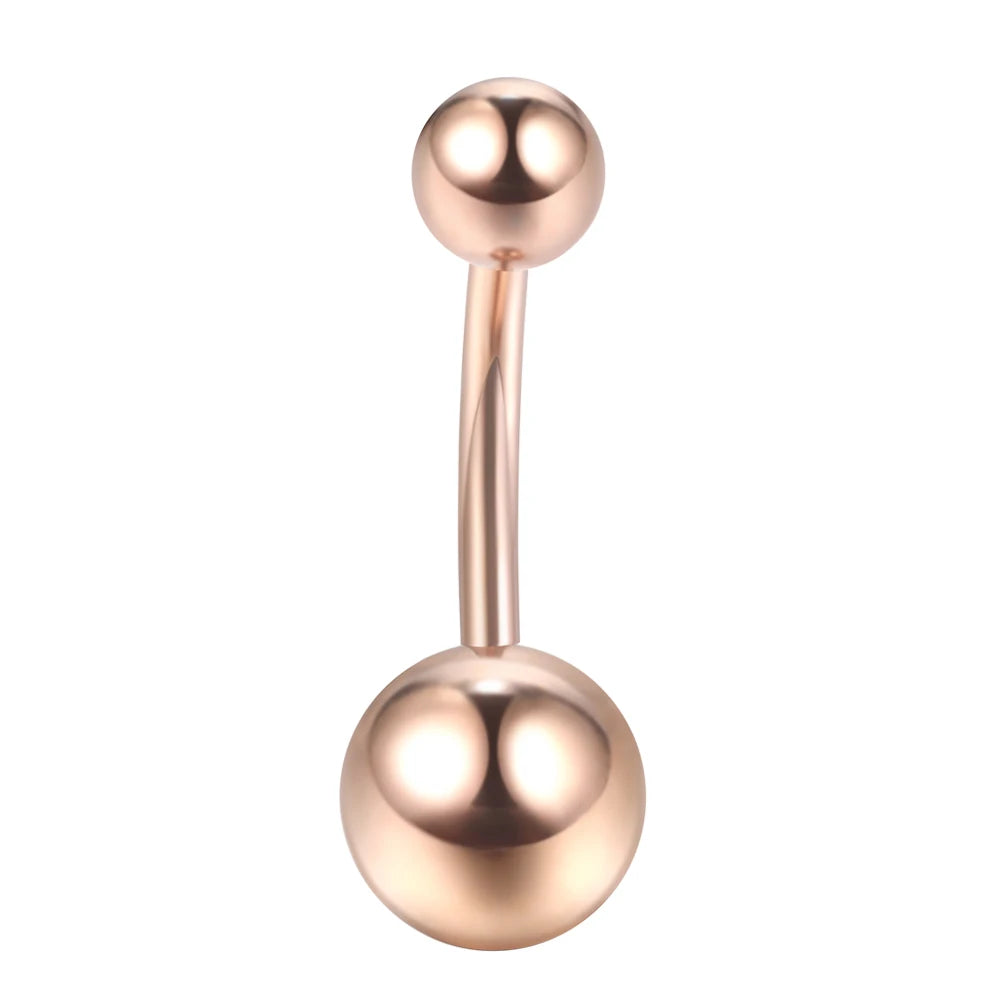 1PC 14G Belly Button Ring Navel Nombril Piercings Surgical Steel Ear Rings CZ Body Piercing Jewelry 10mm Bar For Women Piercings