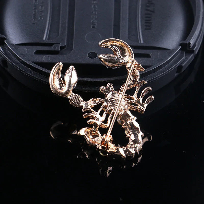 Decorative Imitated Rhinestone Garment Jewelry Brooch Bridal Wedding Imitated Crystal Animal Scorpion Brooch
