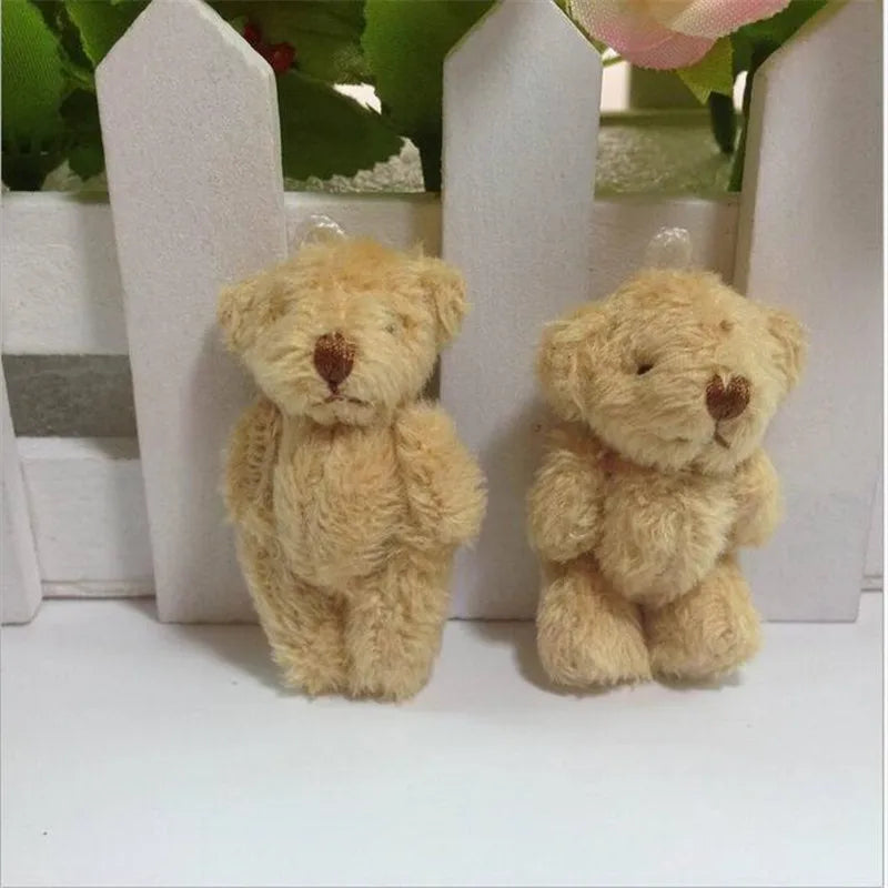 6個の新しいかわいいぬいぐるみおもちゃ面白いジョイントベア4.5cmぬいぐるみ人形おもちゃ動物ホリデーギフト女の子&男の子&子供用HANDANWEIRAN