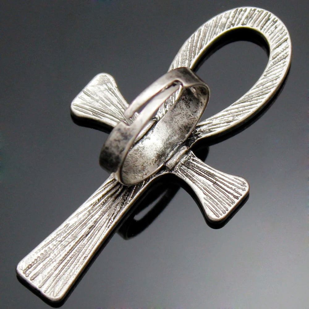 10x5cm Vintage Egyptian Life Big Ankh Cross Pendant Long Chain Necklace Fashion Jewelry Men and Women Accessories Dropshipping