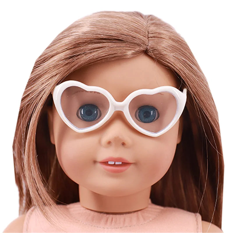 人形用服 メガネ 10色 人形アクセサリー 18インチ アメリカンドール用 ギフト&43cm 生まれの人形 赤ちゃん 女の子のおもちゃ