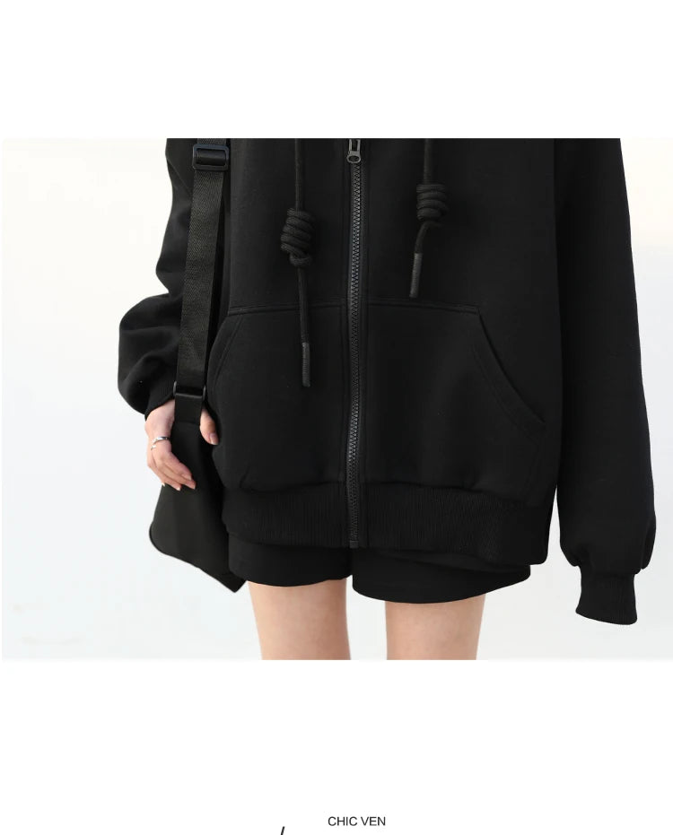 CHIC VEN Women's Hoodies Sweatshirts Casual Loose Sports Women Jackets Streetwear Female Coat Fashion Tops Spring Autumn 2022
