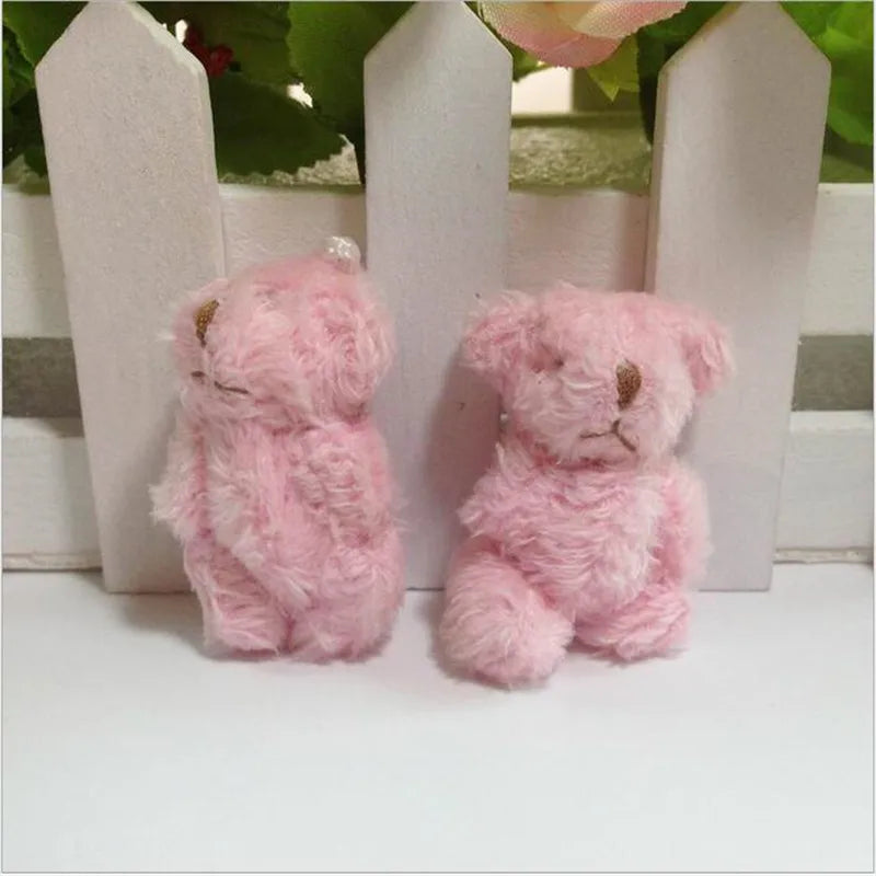 6個の新しいかわいいぬいぐるみおもちゃ面白いジョイントベア4.5cmぬいぐるみ人形おもちゃ動物ホリデーギフト女の子&男の子&子供用HANDANWEIRAN