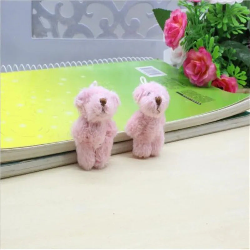 6個の新しいかわいいぬいぐるみおもちゃ面白いジョイントベア4.5cmぬいぐるみ人形おもちゃ動物ホリデーギフト女の子&男の子&子供用HANDANWEIRAN