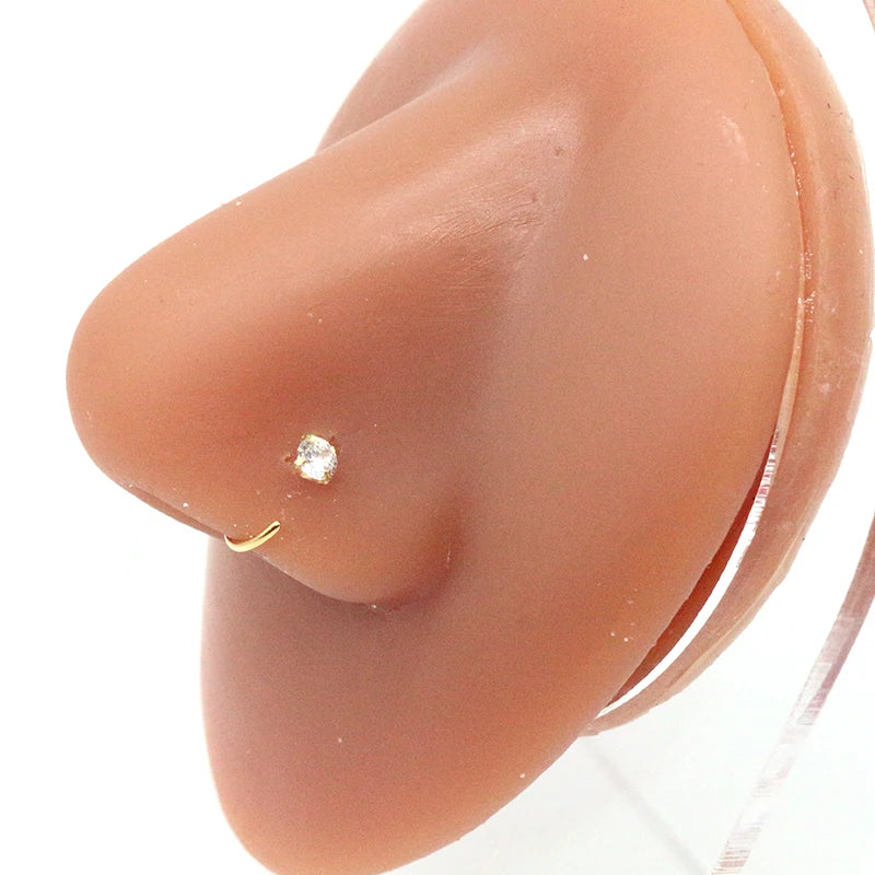 New arrive Gold Plated hoop nose ring Nose hoop star heart square round Nose Ring for women body piercing jewelry