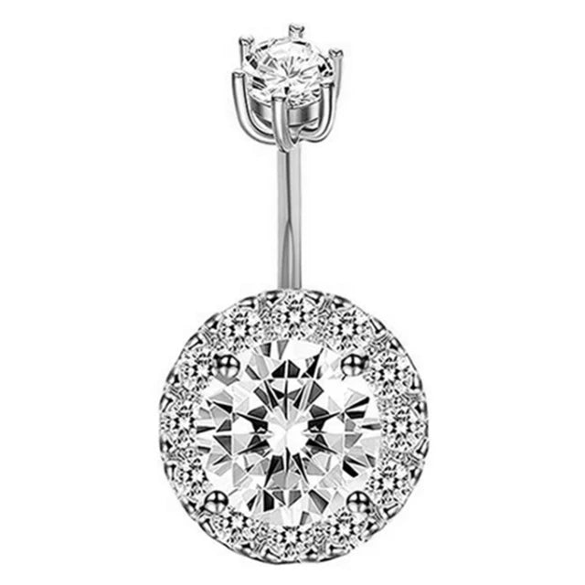 1PCS Crystal Belly Button Rings Surgical Steel Heart Navel Piercing Sexy Flower Belly Rings Body Piercing Ombligo Navel Rings