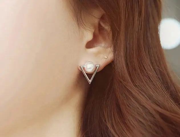 Best Selling Wild Fashion Simple Pearl Bean Earrings Style Women Girls Earrings Jewelry Wholesale Crystal Earrings Brincos