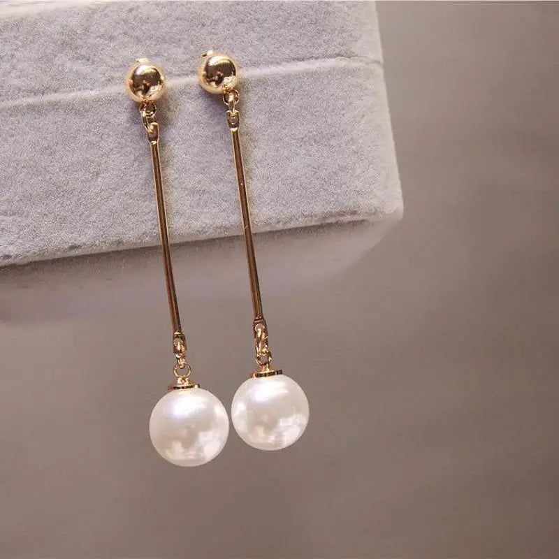 Best Selling Wild Fashion Simple Pearl Bean Earrings Style Women Girls Earrings Jewelry Wholesale Crystal Earrings Brincos
