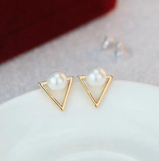 Best Selling Wild Fashion Simple Pearl Bean Earrings Style Women Girls Earrings Jewelry Wholesale Crystal Earrings Brincos