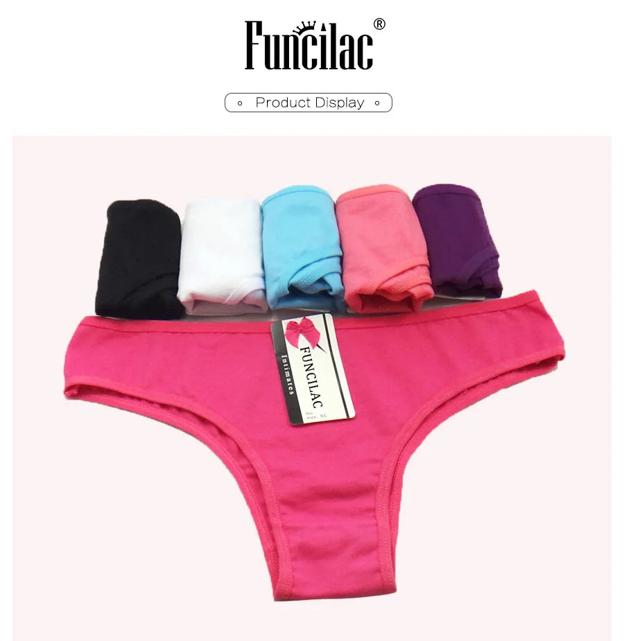 Women Underwear Cotton Sexy Everyday Ladies Girls Panties Plus Size Briefs Intimates Lingerie Knickers 5 Pcs/set