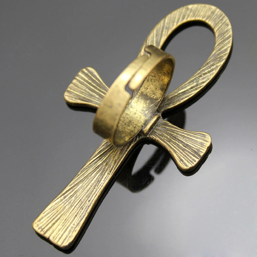 10x5cm Vintage Egyptian Life Big Ankh Cross Pendant Long Chain Necklace Fashion Jewelry Men and Women Accessories Dropshipping