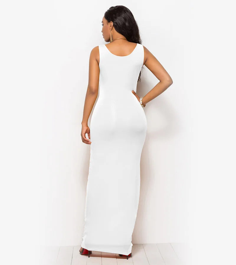 Sexy Summer Tank Women Dress 2023 Fashion Sleeveless Bodycon Evening Party Club Long Dresses Women Clothes Plus Size Femme Robe