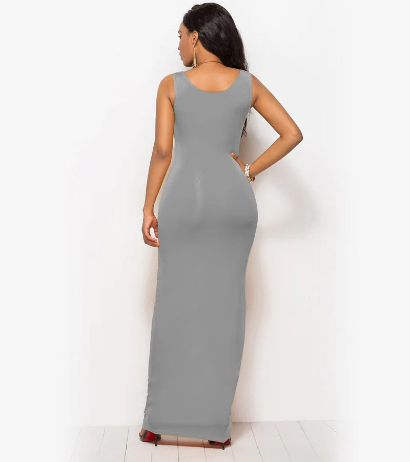 Sexy Summer Tank Women Dress 2023 Fashion Sleeveless Bodycon Evening Party Club Long Dresses Women Clothes Plus Size Femme Robe