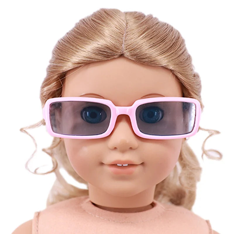 人形用服 メガネ 10色 人形アクセサリー 18インチ アメリカンドール用 ギフト&43cm 生まれの人形 赤ちゃん 女の子のおもちゃ