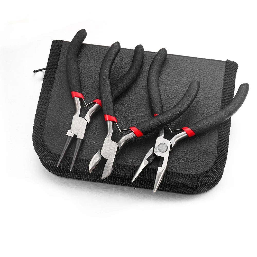 1 Pack Jewelry Making Supplies Kits with Jewelry Pliers Jump Ring Opener Awl Thread Scissors for Jewelry Repair Jewelry Making