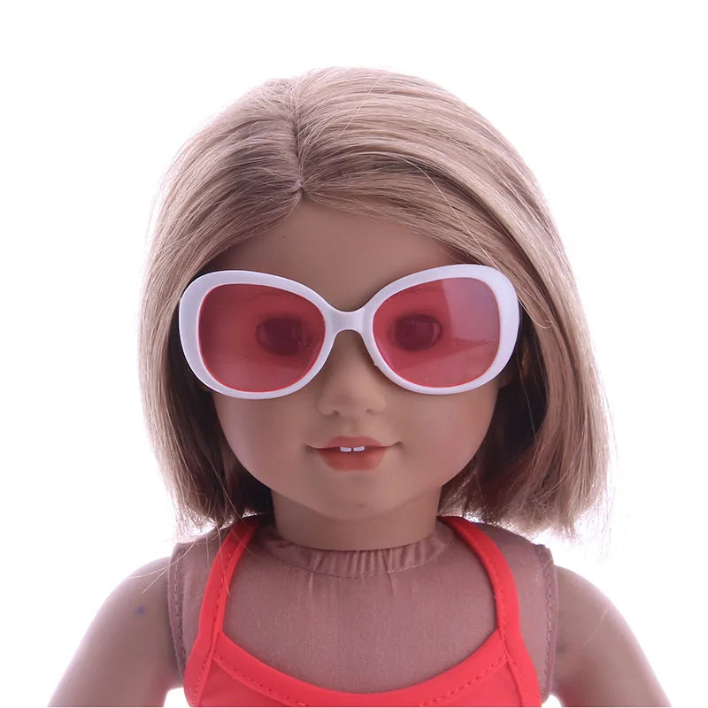 人形用服 メガネ 10色 人形アクセサリー 18インチ アメリカンドール用 ギフト&43cm 生まれの人形 赤ちゃん 女の子のおもちゃ