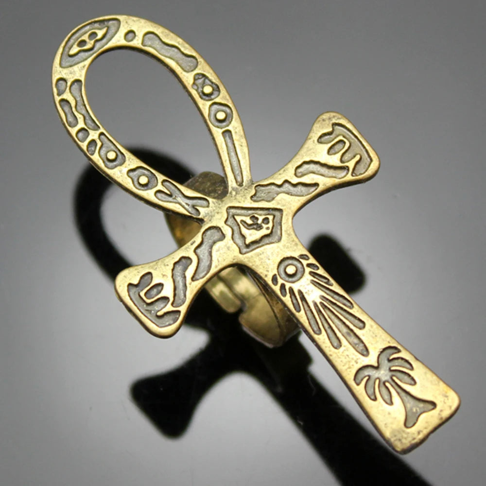 10x5cm Vintage Egyptian Life Big Ankh Cross Pendant Long Chain Necklace Fashion Jewelry Men and Women Accessories Dropshipping