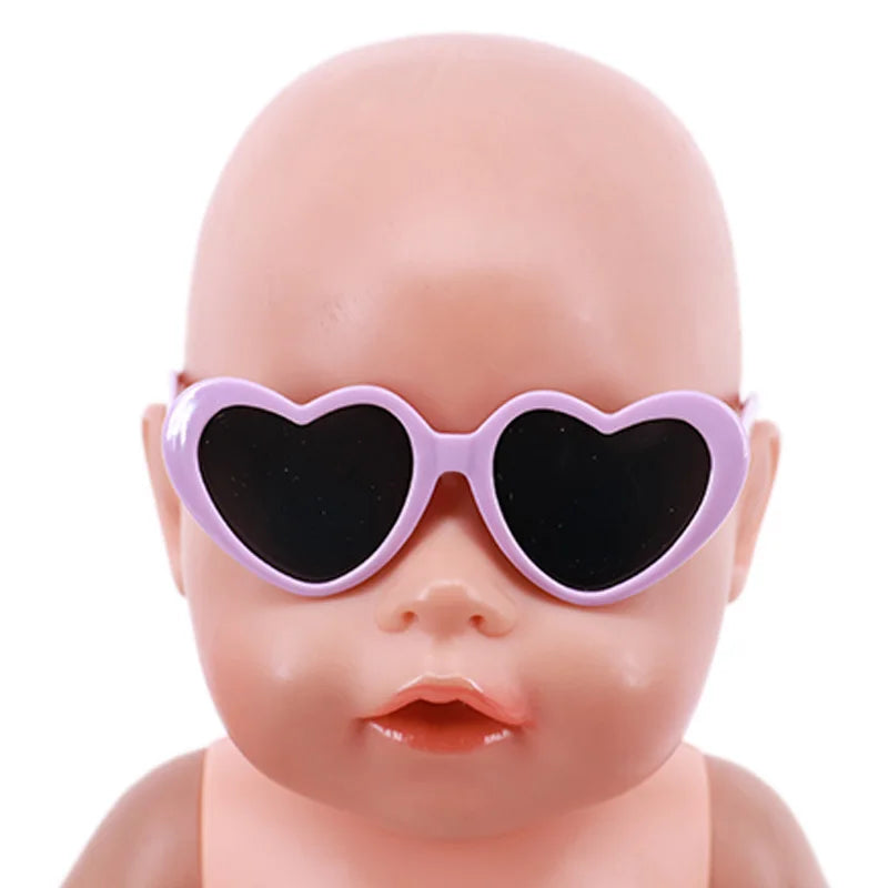 人形用服 メガネ 10色 人形アクセサリー 18インチ アメリカンドール用 ギフト&43cm 生まれの人形 赤ちゃん 女の子のおもちゃ