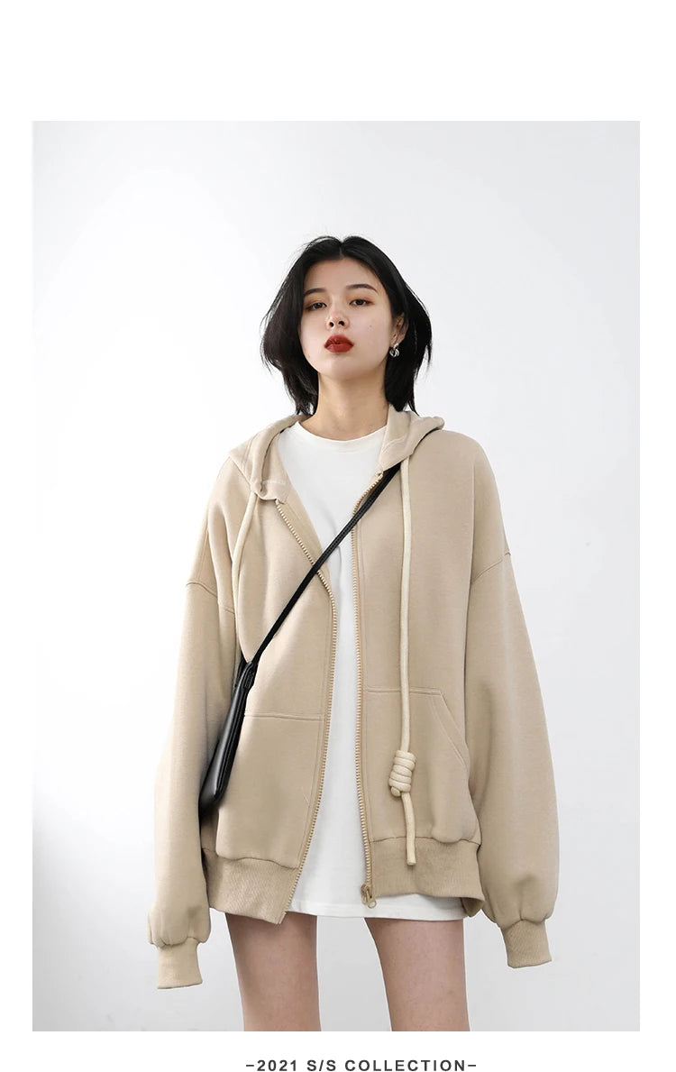 CHIC VEN Women's Hoodies Sweatshirts Casual Loose Sports Women Jackets Streetwear Female Coat Fashion Tops Spring Autumn 2022