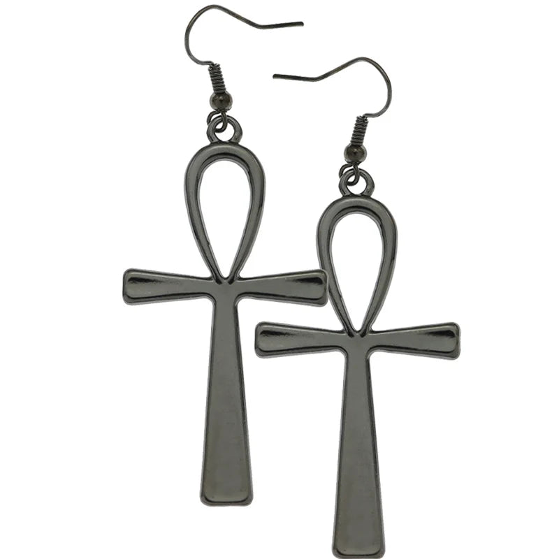 10x5cm Vintage Egyptian Life Big Ankh Cross Pendant Long Chain Necklace Fashion Jewelry Men and Women Accessories Dropshipping