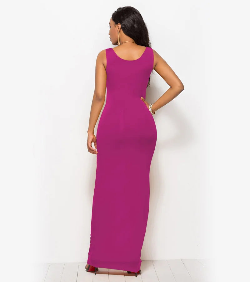 Sexy Summer Tank Women Dress 2023 Fashion Sleeveless Bodycon Evening Party Club Long Dresses Women Clothes Plus Size Femme Robe