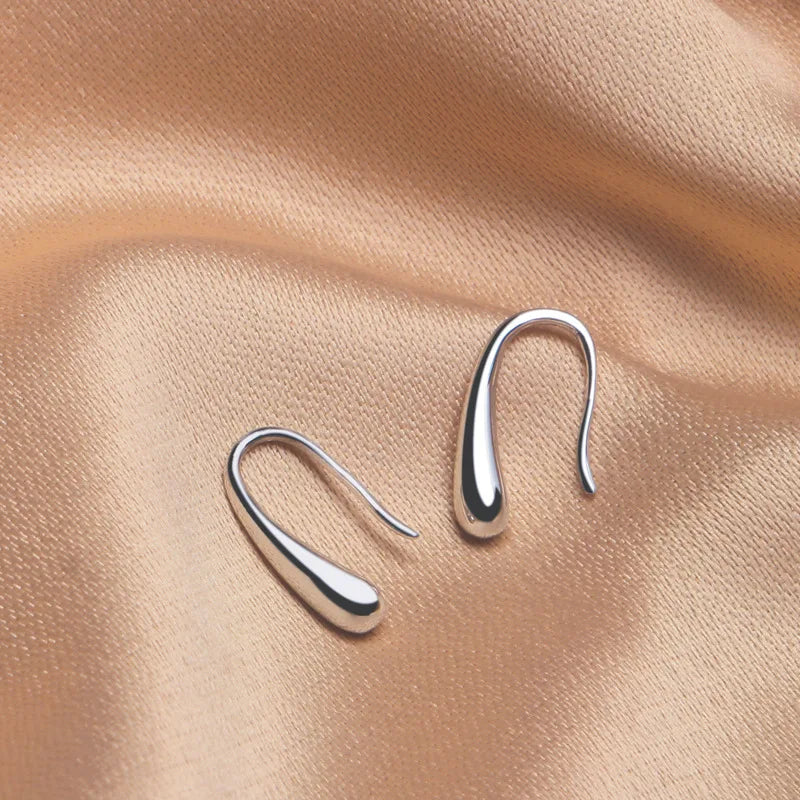 Simple Stud Earrings 2021 Trend Jewelry For Women Silver Color Water Drop Two Use Cute Korean Small Earring pendientes hombre