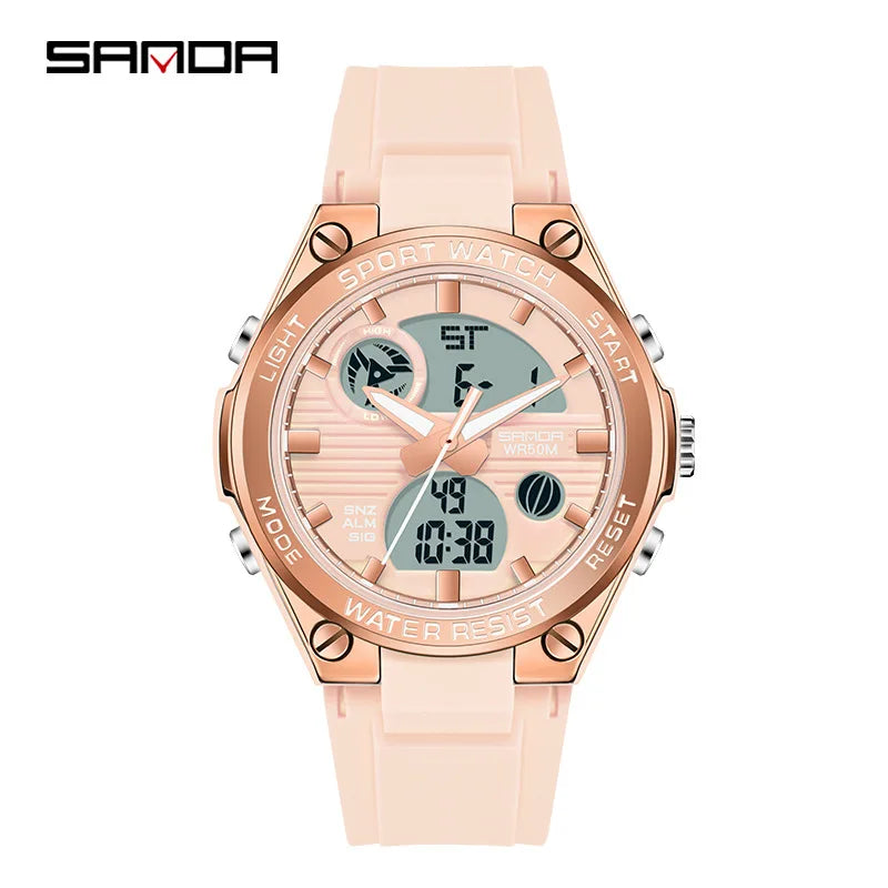 Luxury Rose Gold Women Men Digital Watches Fashion Stainless Steel LED Electronic Wristwatch Waterproof Sports watch