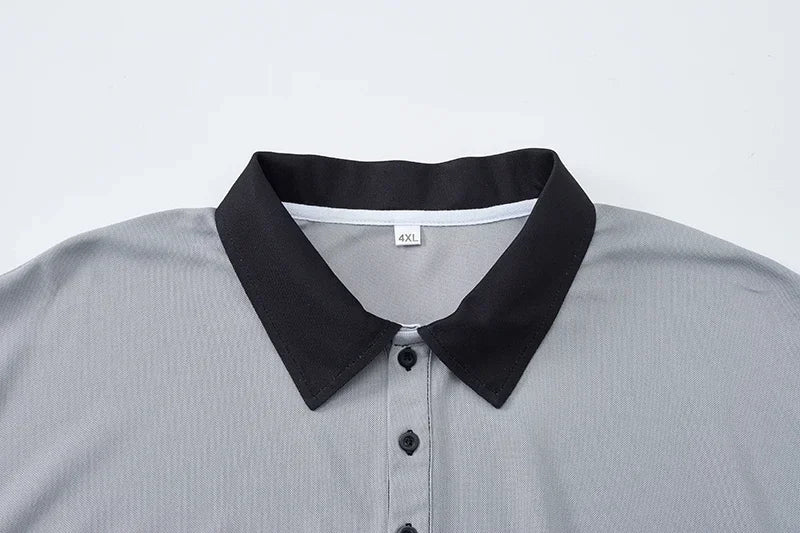ストライプ柄ポロシャツ メンズ プラスサイズ 1XL-7XL 110-175kg 半袖ポロTシャツ ゆったりポロシャツ オーバーサイズトップス 大きいサイズ メンズ服