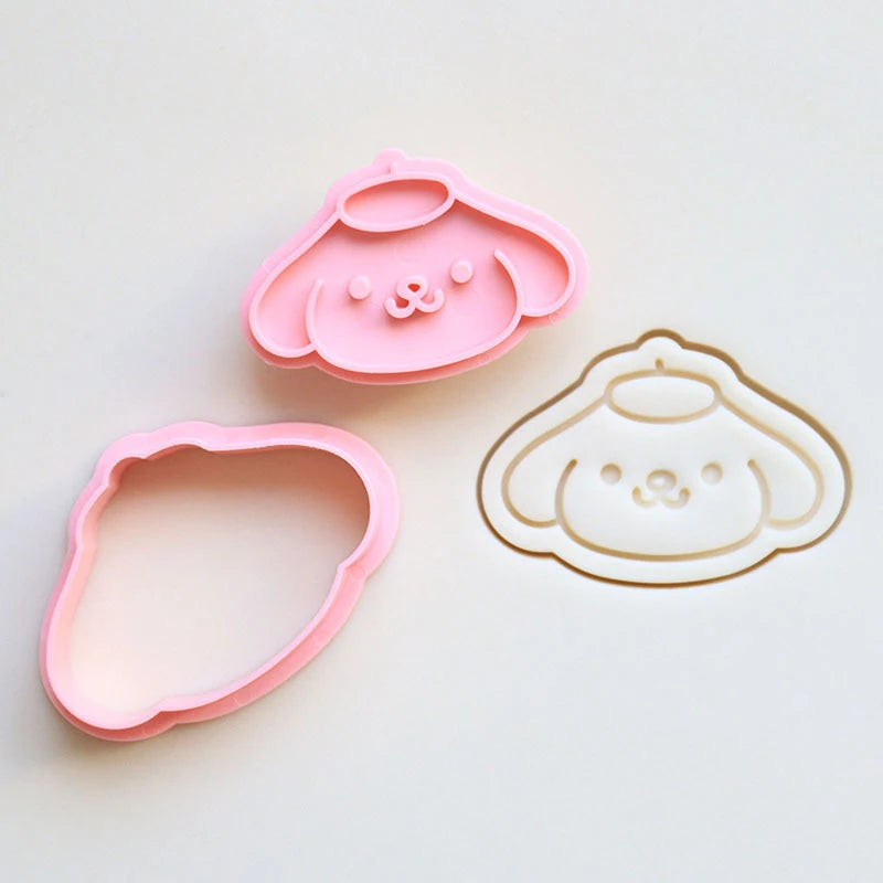 Sanrio Cookie Mold Hello Kitty Kuromi Snoopy Pikachu Cartoon 3D Fruit Cutter Model Toys Kitchen Party Baking Tools Accessories