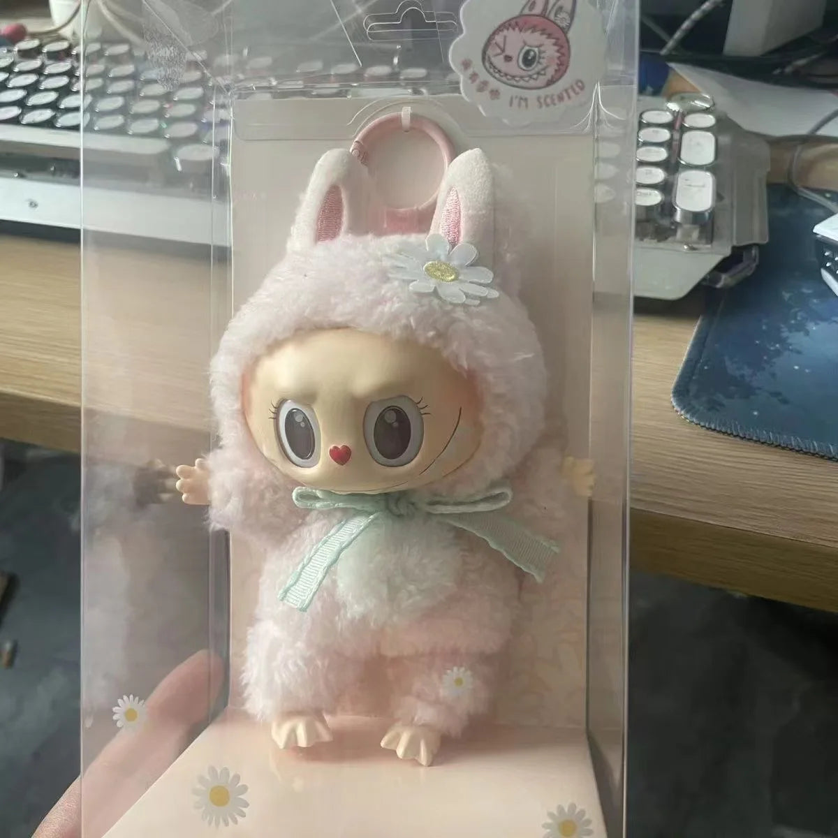 Limited Kawaii Pink Mokoko 1st Spring Flower Sweetheart Vinyl Doll Backpack Pendant Decoration Doll Amusement Park