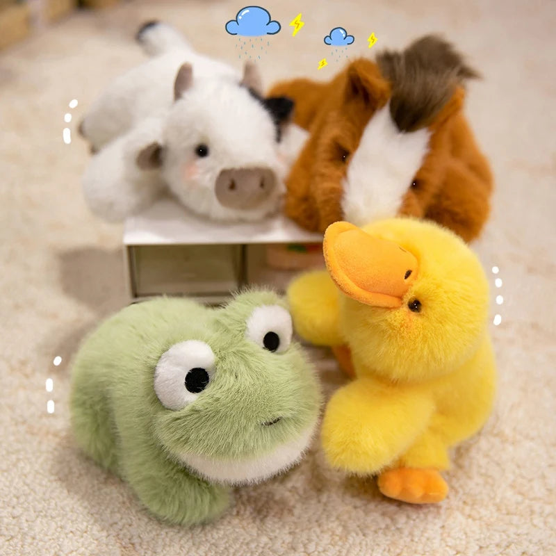 Animals Plush Toys Cute Frog/Duck/Cow/Horse Dolls Soft Birthday Gift For Girls And Children Accompany Appease Stuffed Dolls