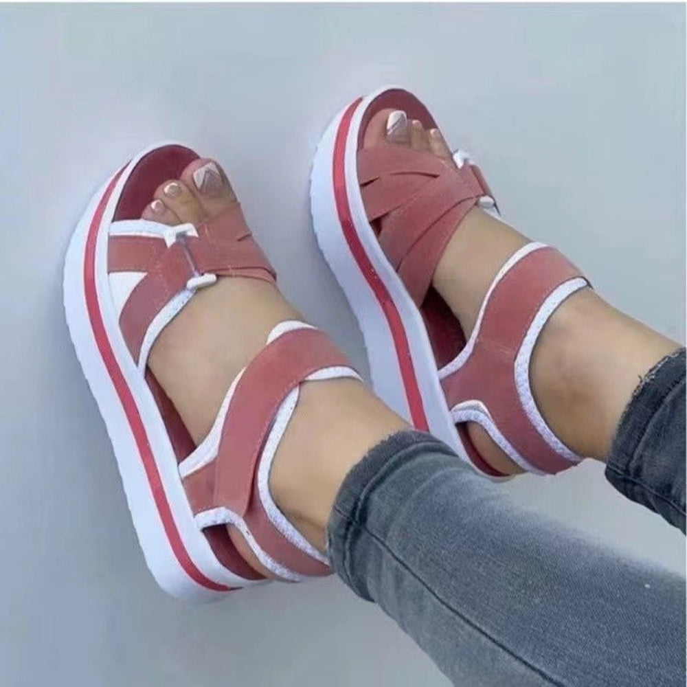 Sandals Women Summer Shoes Woman Wedges Platform Sandals Fashion Fish Mouth Rome Sandals Black Women Shoes