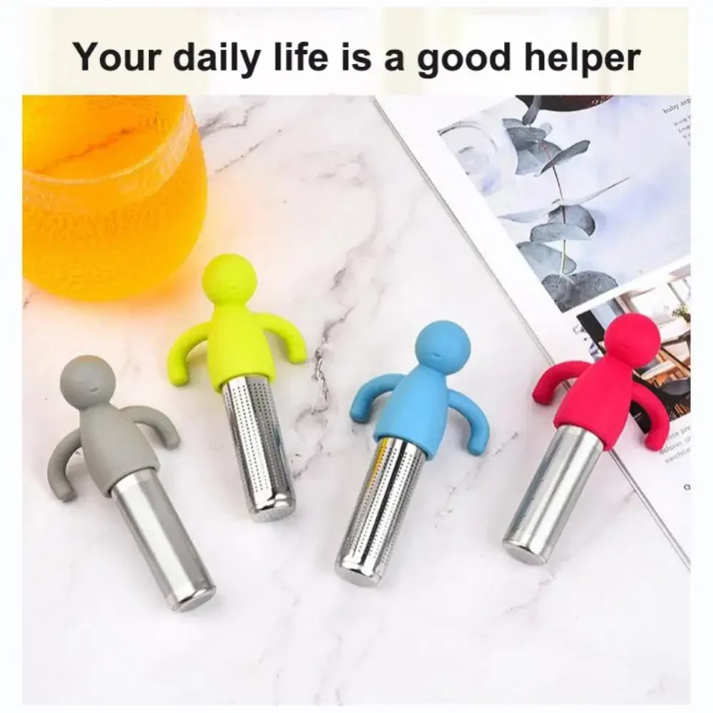 Stainless Steel Tea Infuser Kitchen Accessory Household Use Reusable Metal Makeup Brushes Massage Kitchen Dining Bar Garden