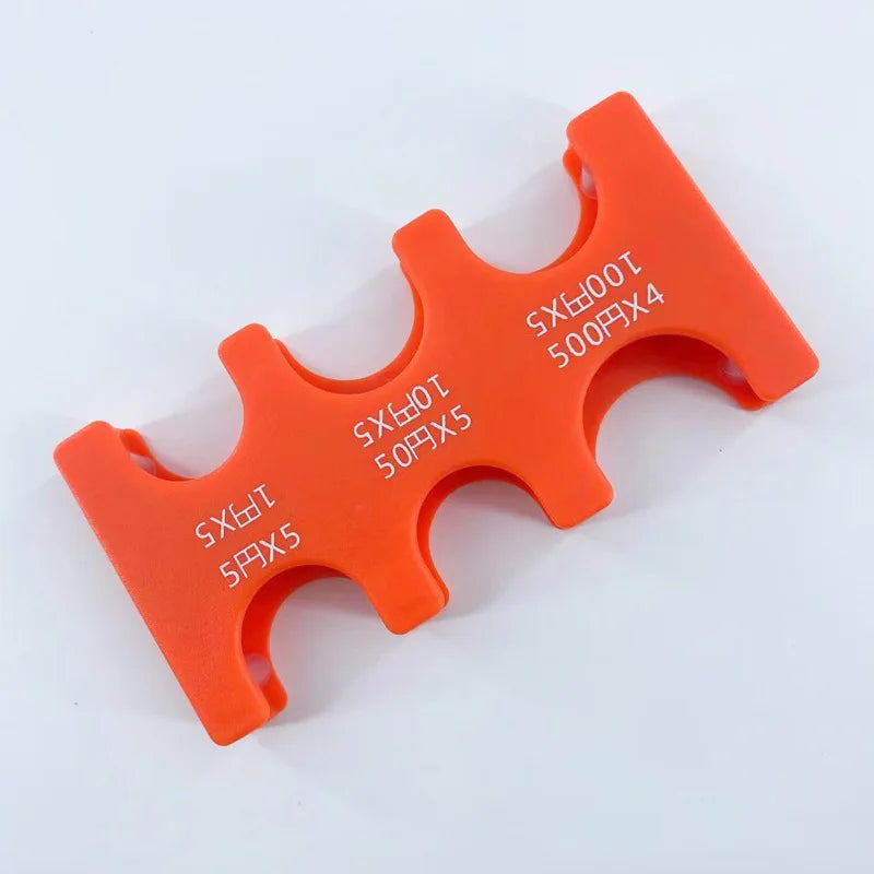 Mini Portable Coin Organizer, Portable Plastic Coin Holder, Multi-Slot Japanese & Korean Currency Storage, Money Management