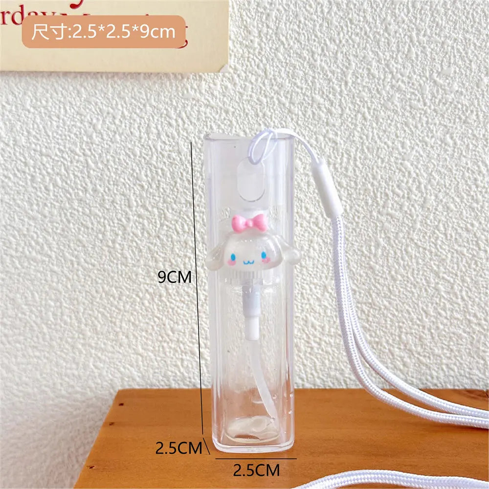 Kuromi Sanrio Spray Bottle Cartoon Anime Cinnamoroll Student Travel Portable Cosmetics My Melody Perfume Alcohol Press Bottled