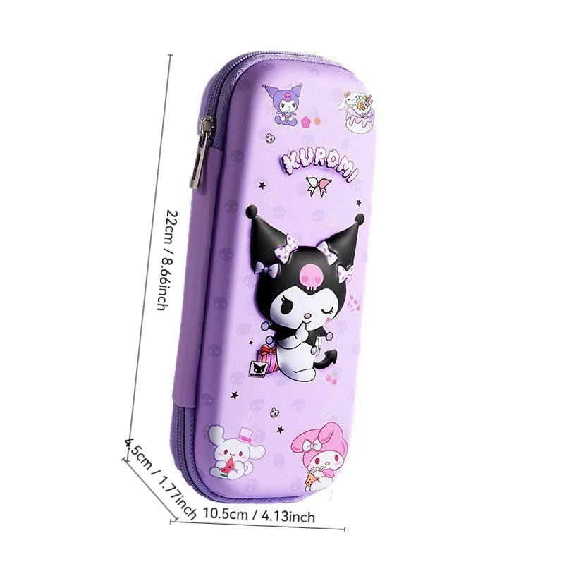 The new student cartoon HelloKitty3D pencil case is a waterproof, shock-resistant and large-capacity stationery case