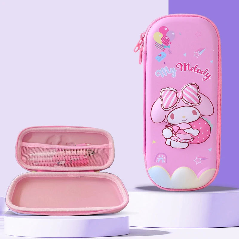 The new student cartoon HelloKitty3D pencil case is a waterproof, shock-resistant and large-capacity stationery case